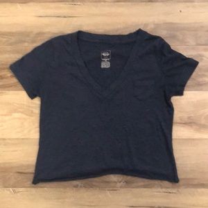 Navy blue crop top